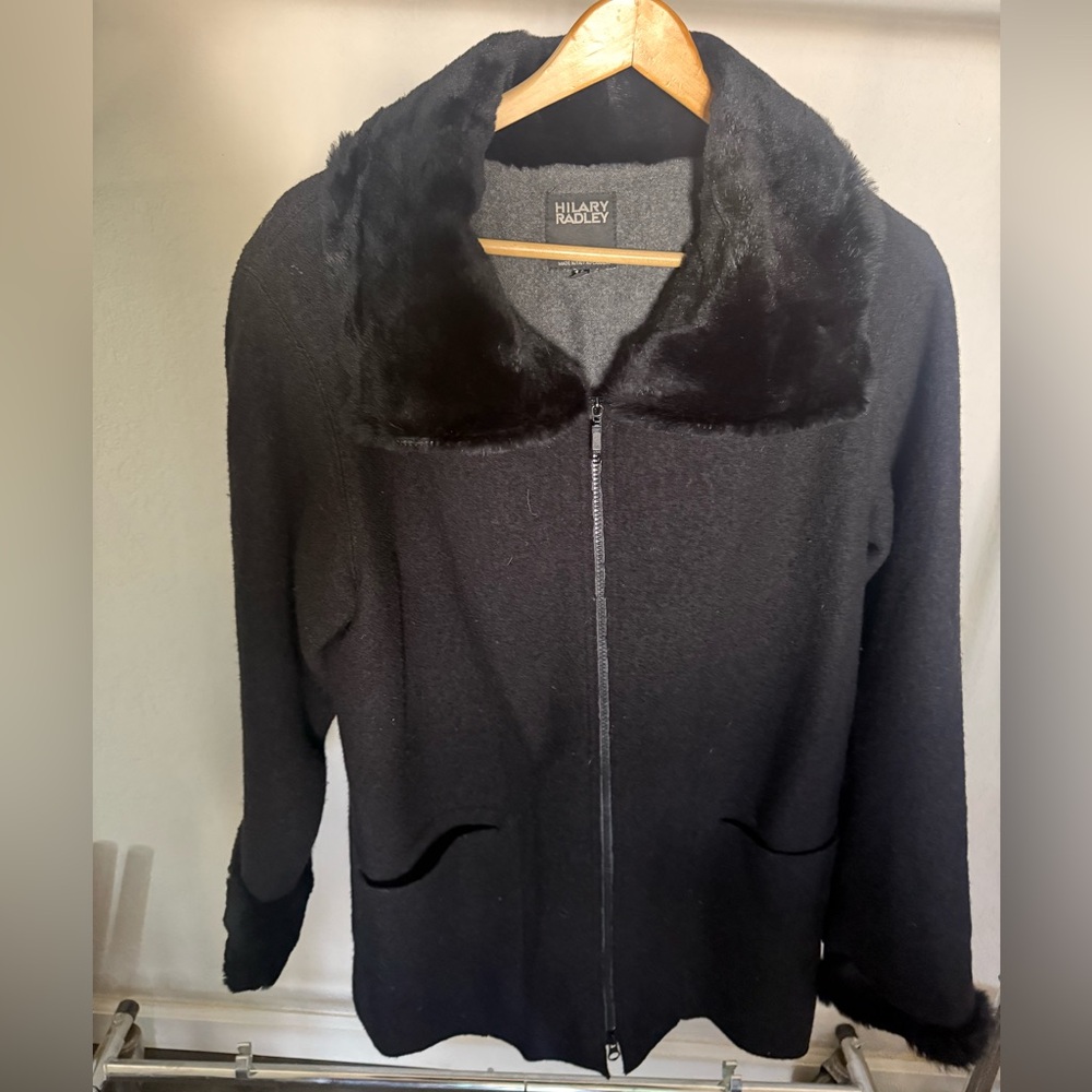 Hilary Radley Black Teddy Jacket